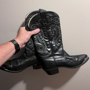Black metal tip Cowboy boots